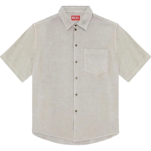 Diesel Casual topjes Camicia a Maniche Corte S-Emil Grigia grau