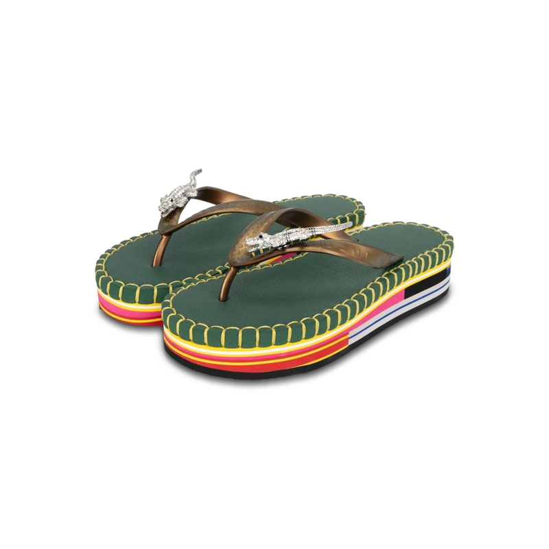 UZURII Flip Flops flip flop Crocodile Colorful Army dunkel-grün(Image 18)