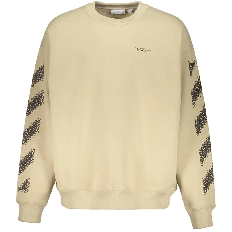 Off-White Legeres Oberteil Off-White Logo Sweatshirt beige