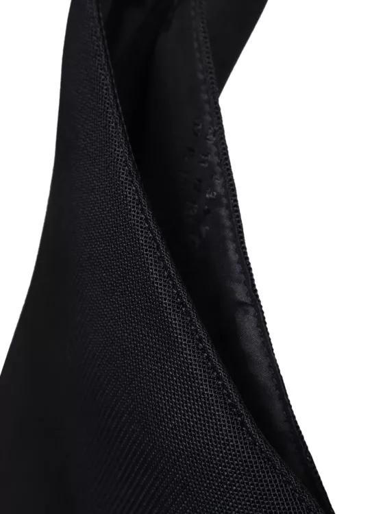 MM6 Maison Margiela Panel Gebreide Handtas met Leren Afwerking Black Dames