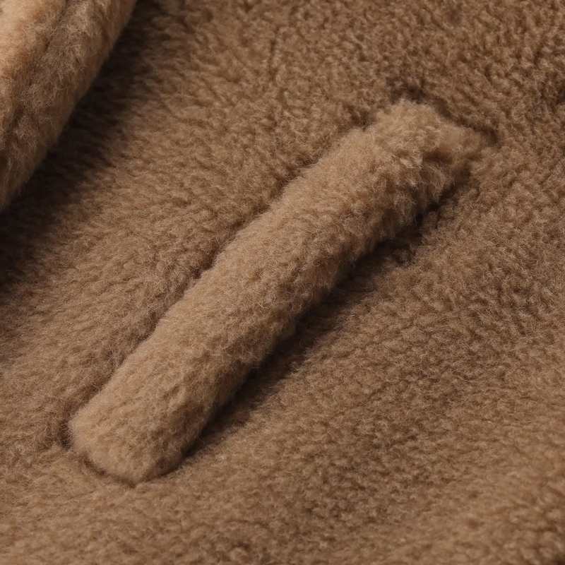 Max Mara Wintermantel Mantel Teddy aus Wolle & Seide braun(Image 4)