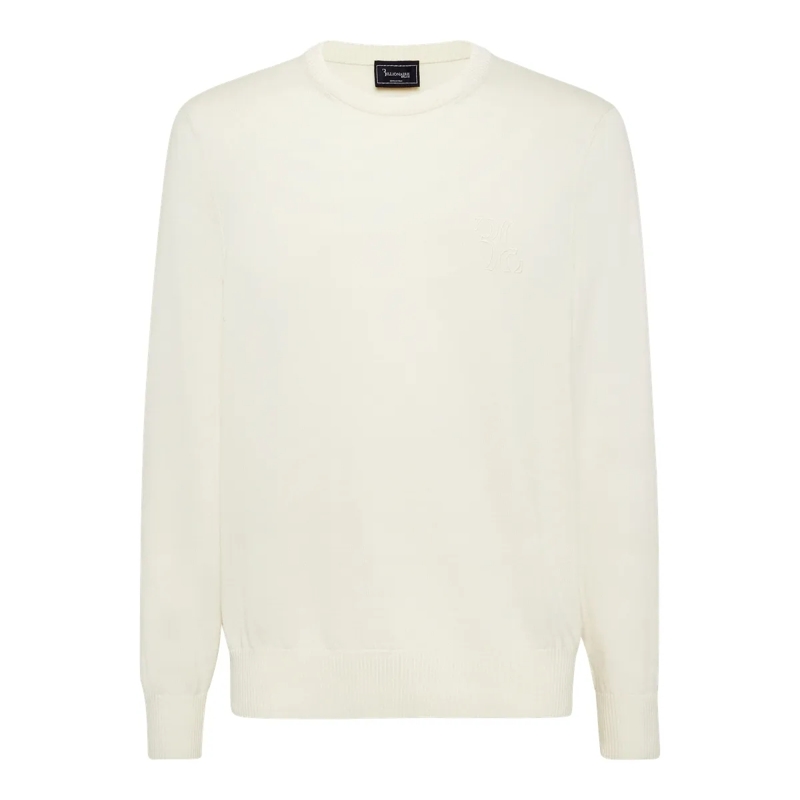 BILLIONAIRE  Pullover Rundhalsausschnitt Ls Love weiss