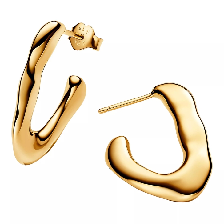 14k Gold plated hoop earrings Golden Creole