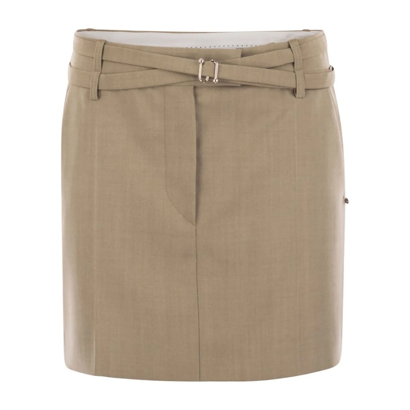 Sportmax Minijupe Fify - Mini Skirt With Belt Neutrals