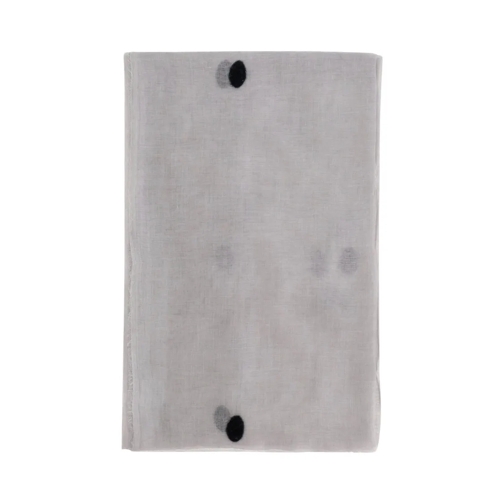 Faliero Sarti Écharpe légère New Bonghino Silk Blend Scarf With Polka Dot Patte Grey