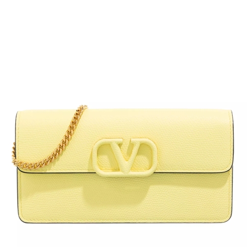 Valentino Garavani Vitello Soft Bag Pale Yellow Cross body-väskor