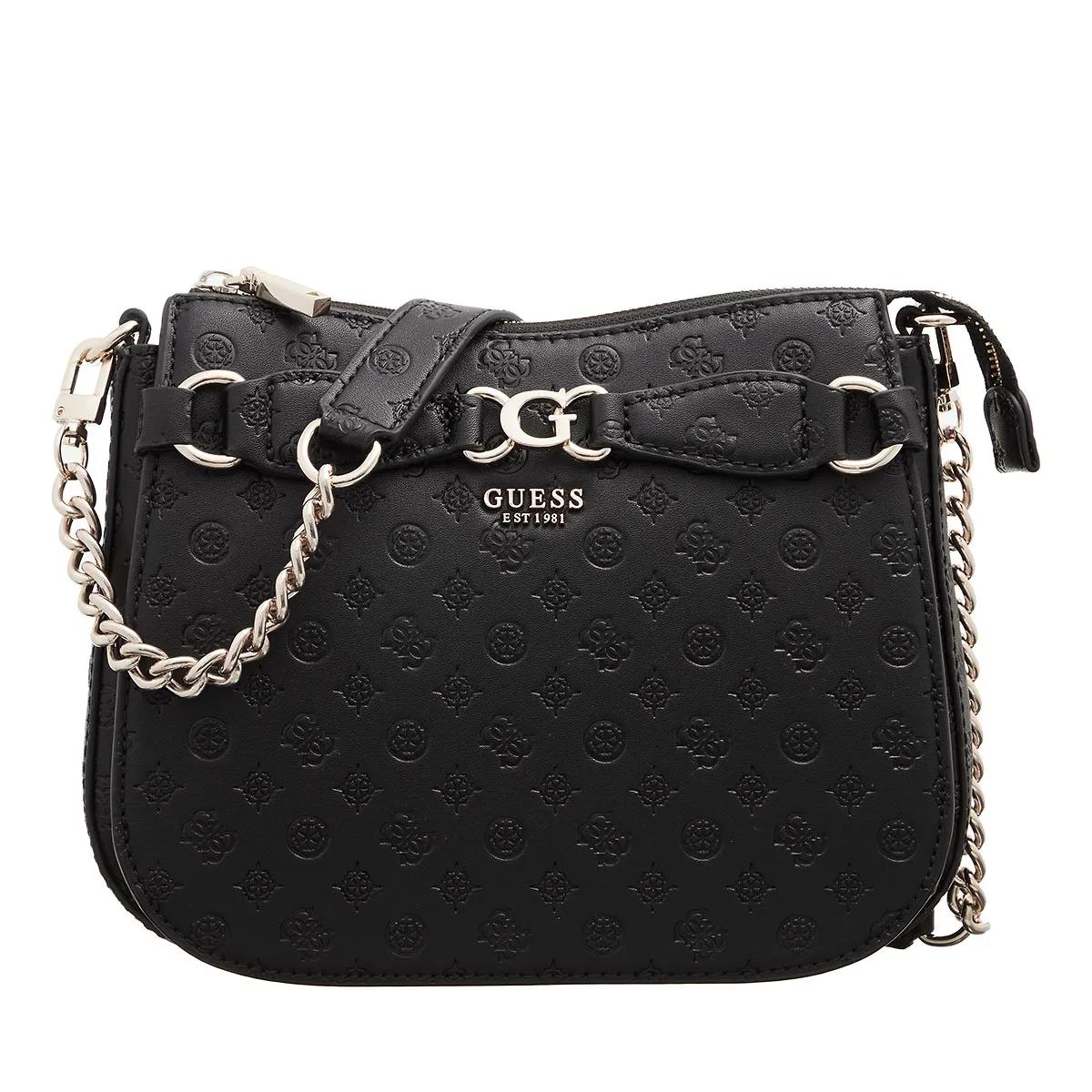 Guess Hobo Bag - Arlena Logo Crossbody Hobo - Gr. unisize - in Schwarz - für Damen