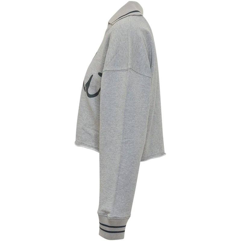 Off-White  Felpa Crop con Logo Script grau(Image 3)