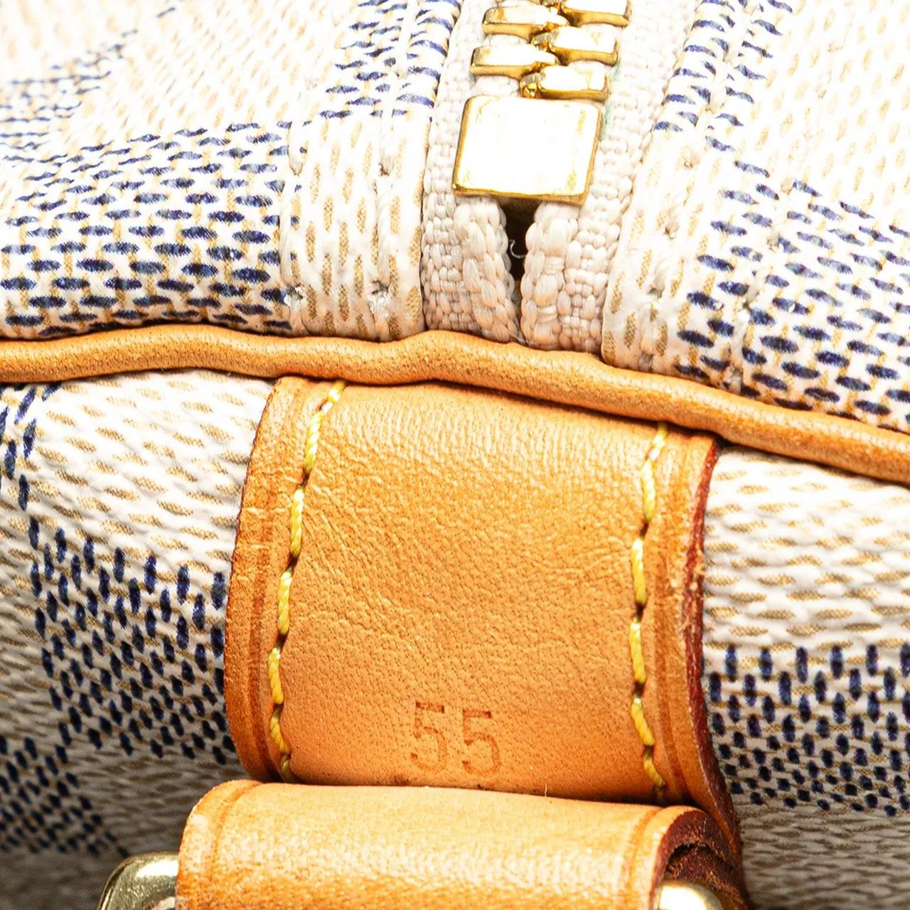 Thumbnail - Louis Vuitton Weekender - Damier Azur Keepall Bandouliere 55 - Gr. unisize - in Weiß - für Damen