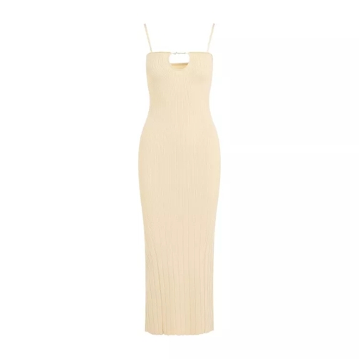 Jacquemus La Robe Sierra Bretelles Light Ivory Viscose Midi  Neutrals 