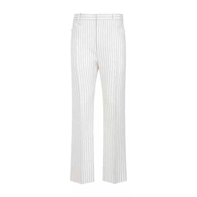 Tom Ford - White Ecru Wool Tailored Pants - Größe 40 - white