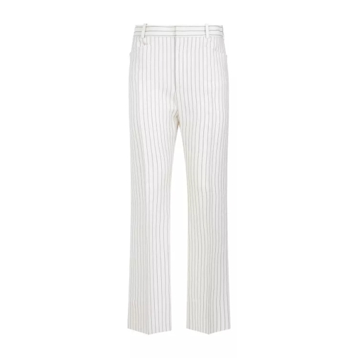 Tom Ford White Ecru Wool Tailored Pants White 