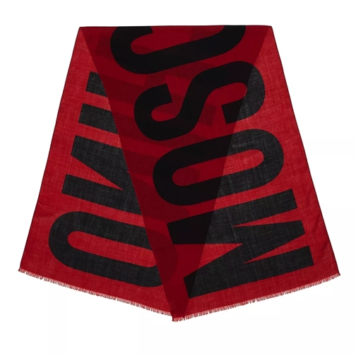Moschino Scarf  55X190  cm Red Lichtgewicht Sjaal