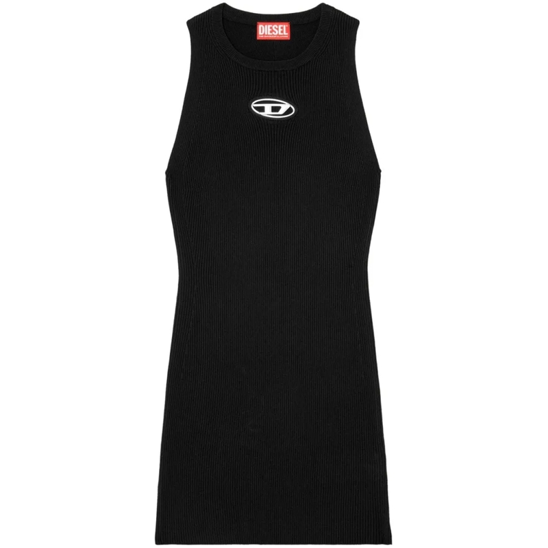 Diesel Mini-robe Thigh-Length Ribbed Dress Black