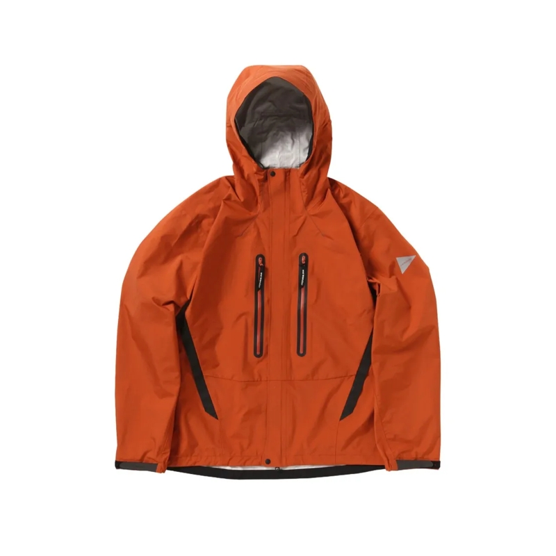 And Wander Donsjas 2.5 Layer Hiker Rain Jacket Orange