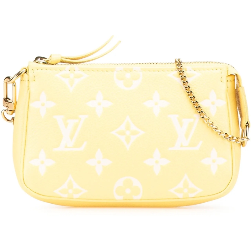 Louis Vuitton Tote Bicolor Monogram Empreinte Mini Pochette Accessoir gelb
