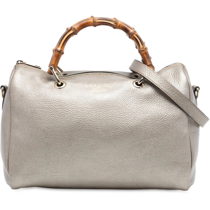 Gucci Schultertasche Medium Calfskin Bamboo Shopper Boston Bag gold