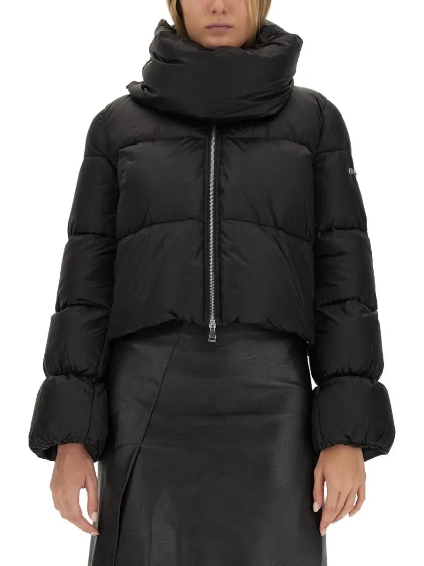 Thumbnail - Add - Cropped Black Jacket With High Collar - Größe 38 - schwarz