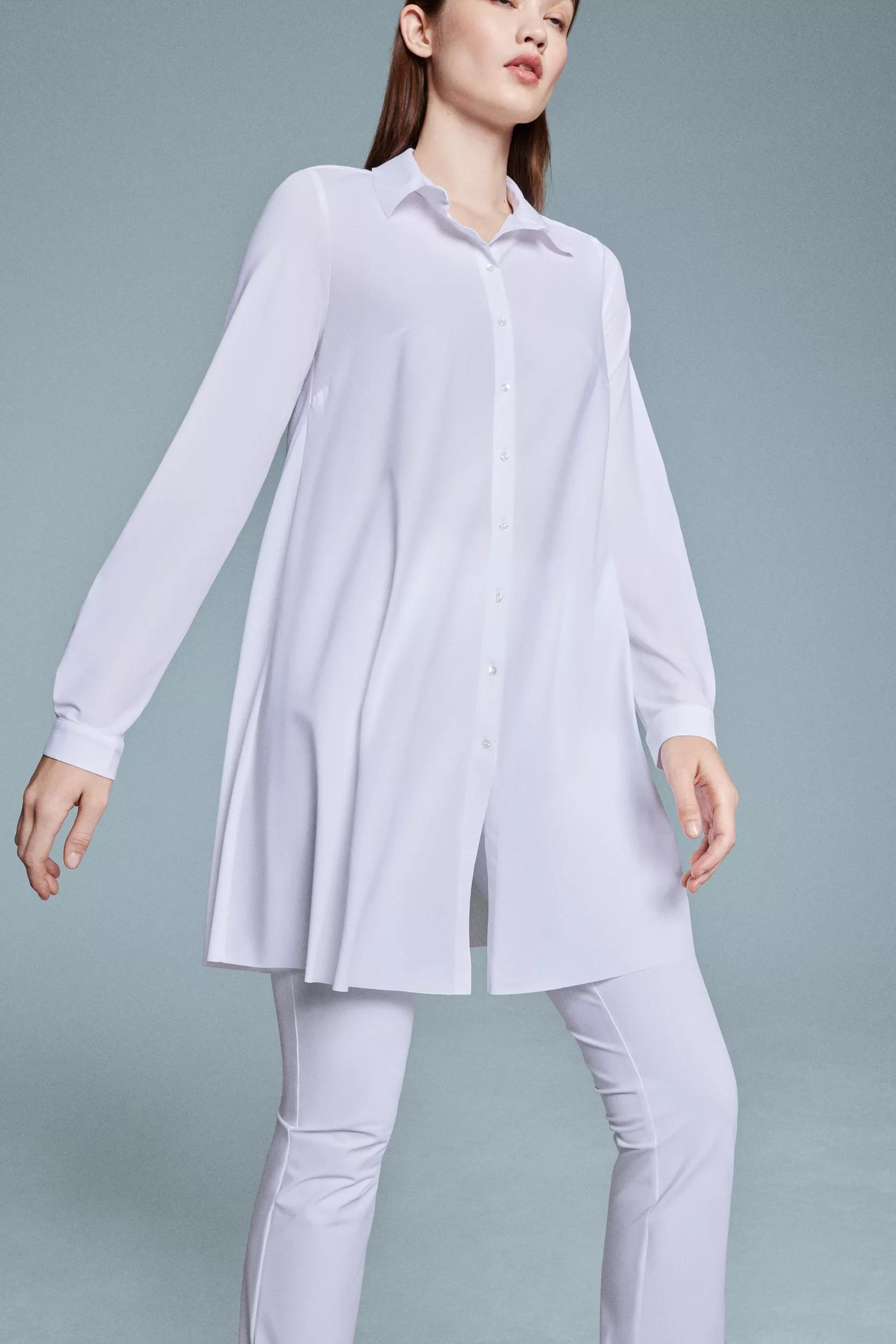 JAPAN TKY - Damen Bluse langer Arm - Größe S - white