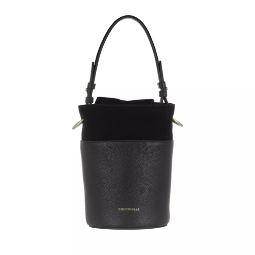 Coccinelle Handbag Suede Leather Noir/Noir Bucket Bag