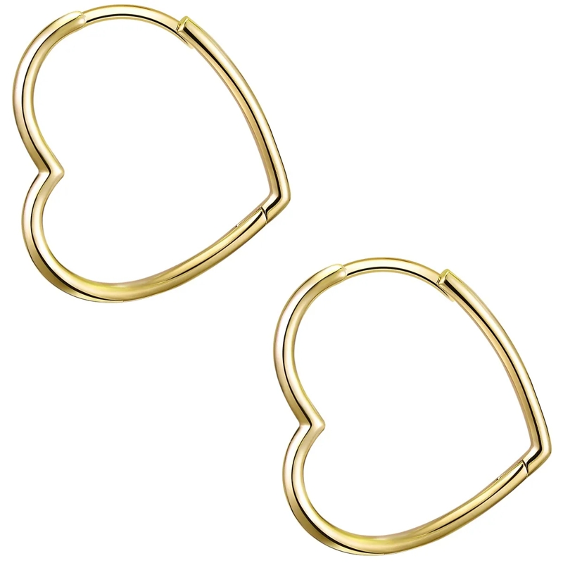 Glanzstücke München Ohrhänger Sterling Silber Creolen Herz gold(Image 3)