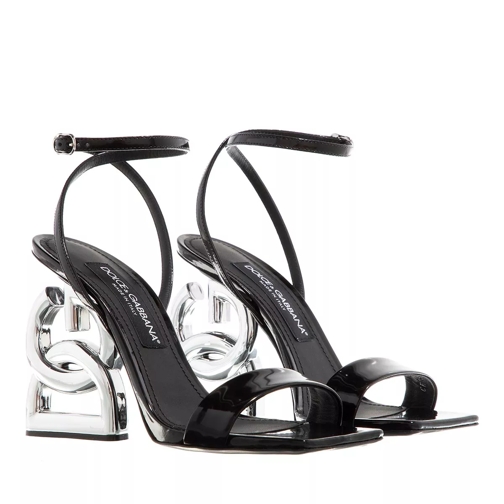 Dolce&Gabbana Sandals With Decorative Heel  Black Sandale