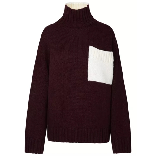 J.W.Anderson Two-Tone Turtleneck Sweater In Alpaca Blend Black 