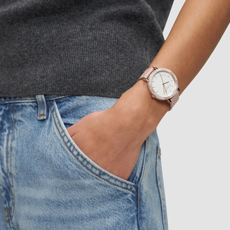 Liebeskind Berlin Quarzuhr Edelstahl Acetat Chic rosa(Image 2)