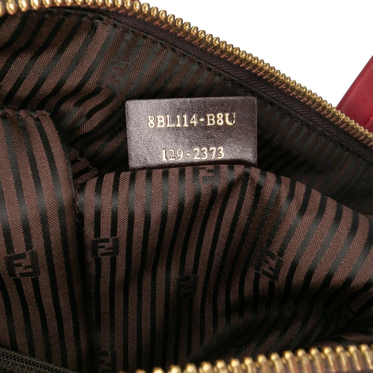 Thumbnail - Fendi Hobo Bags - Leather and Studded Canvas Colorblock Chameleon Sa - Gr. unisize - in Rot - für Damen