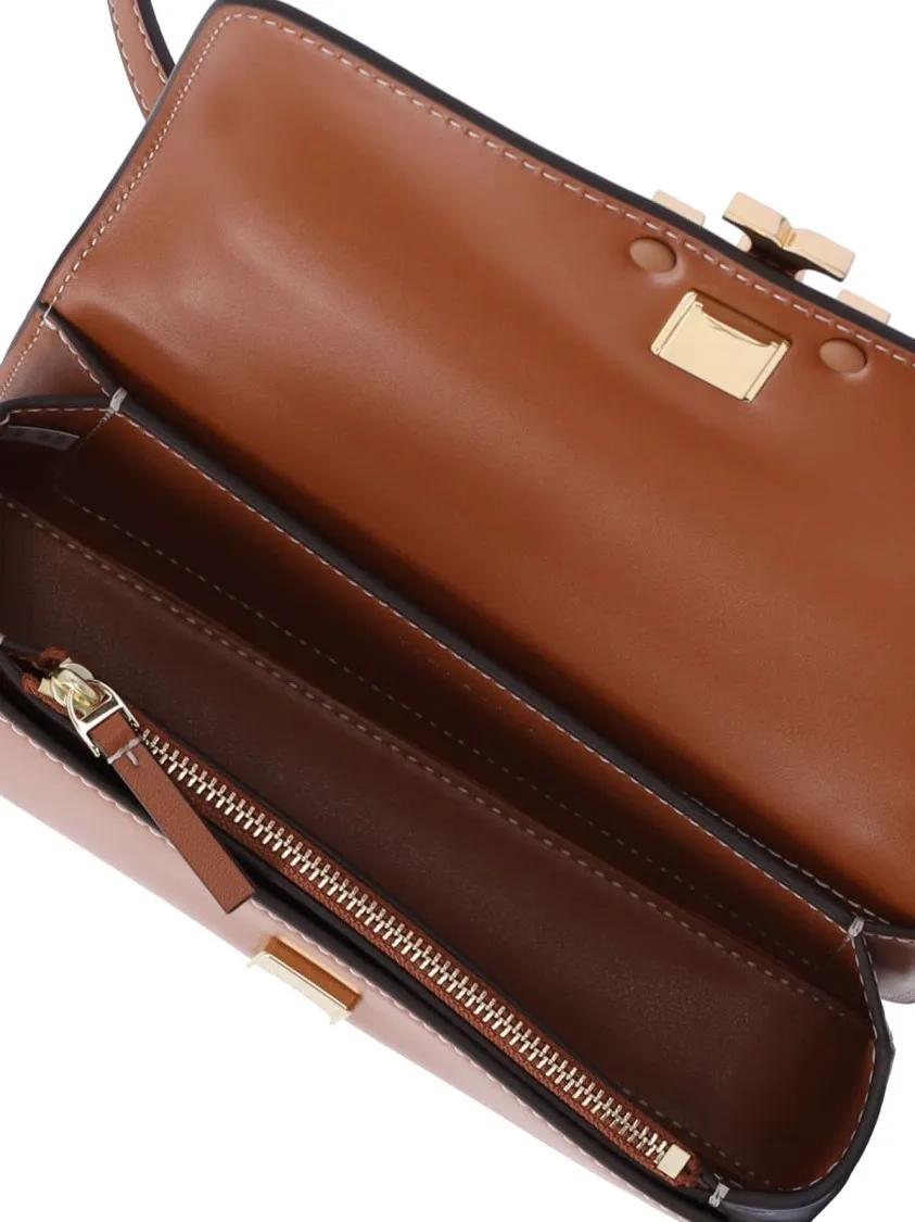 TORY BURCH Hobo bags "Eleanor" Small Crossbody Bag in bruin
