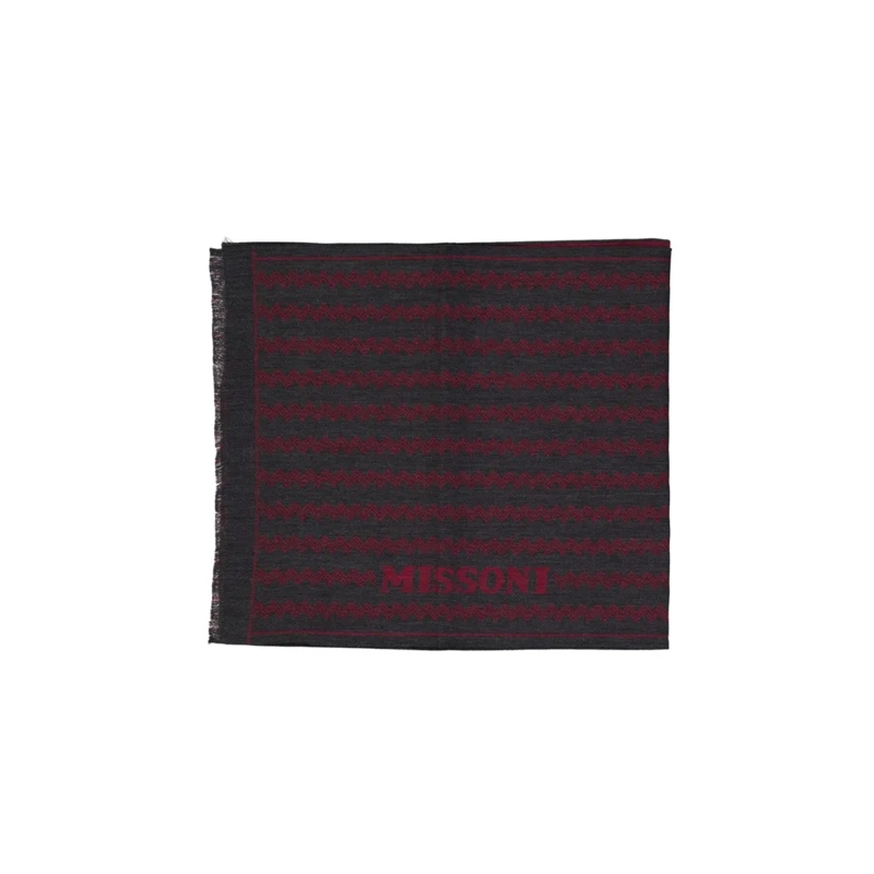Missoni Écharpe légère Fringed Wool Scarf Black