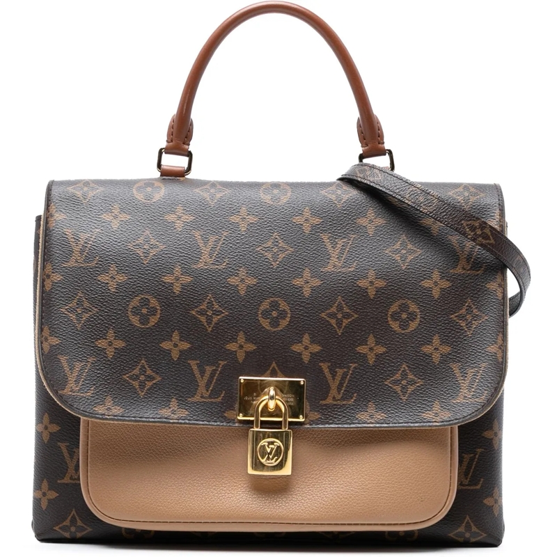 Louis Vuitton Schultertasche Monogram Marignan braun