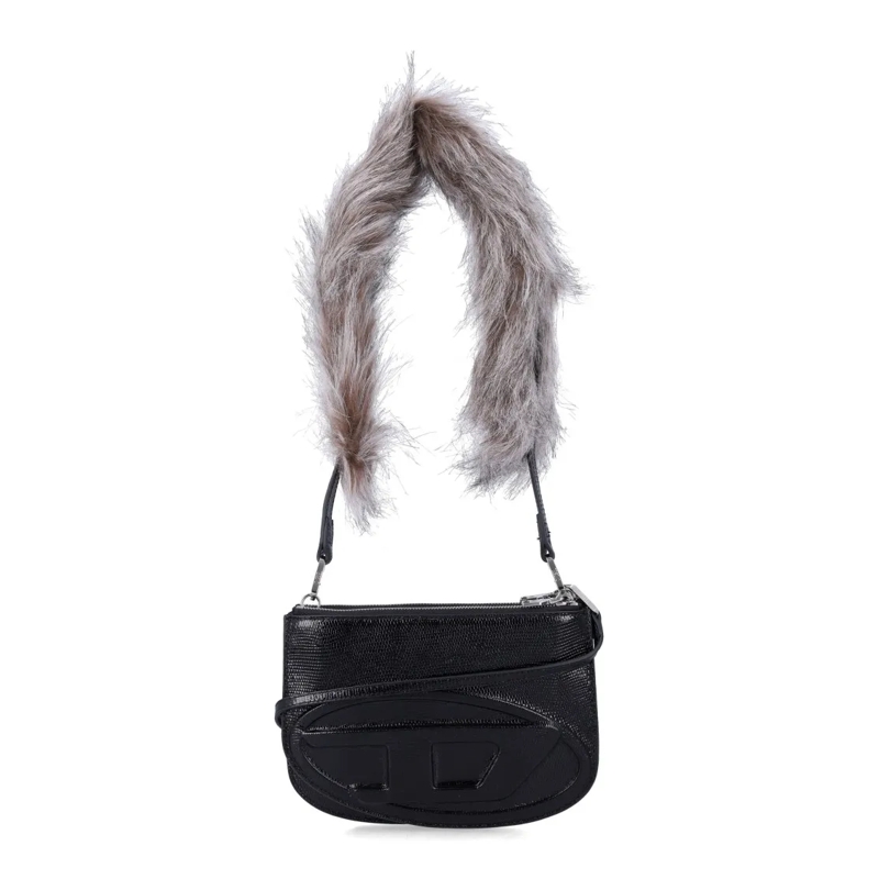Diesel Schultertasche 1Dr Twin Leather Shoulder Bag Black