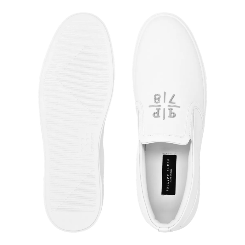 Philipp Plein Slip-On-Sneaker Mokassins weiss(Image 4)