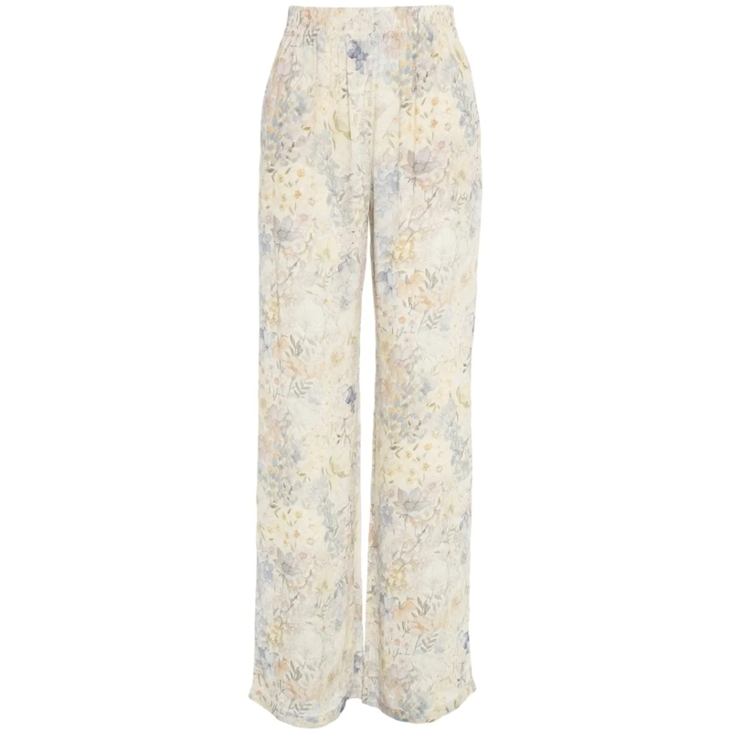 Golden Goose Pantalon Wide leg pants with floral print mehrfarbig