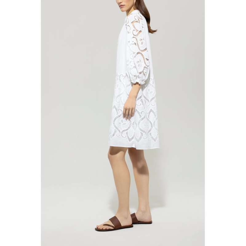 Luisa Cerano Kleid Kleid mit Lochstickerei bleached white (Image 3)