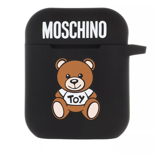 Moschino Airpods Case Silicone Toy Fantasia Black Kopfhörerhülle