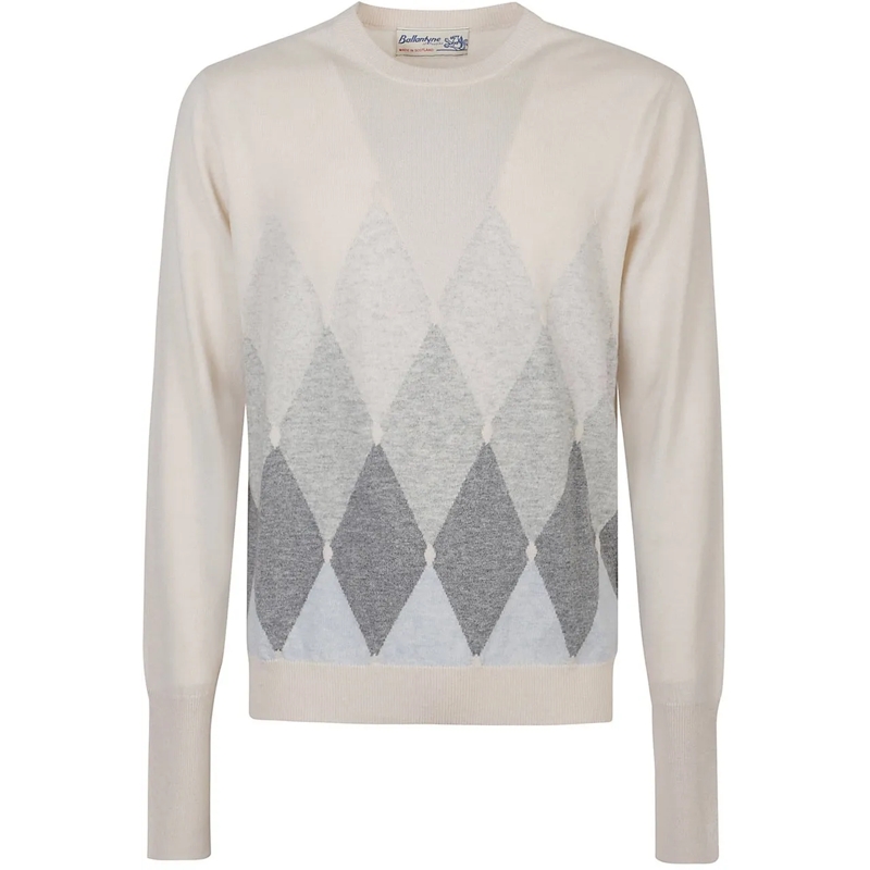 Ballantyne  New Diamond Sweater White weiß