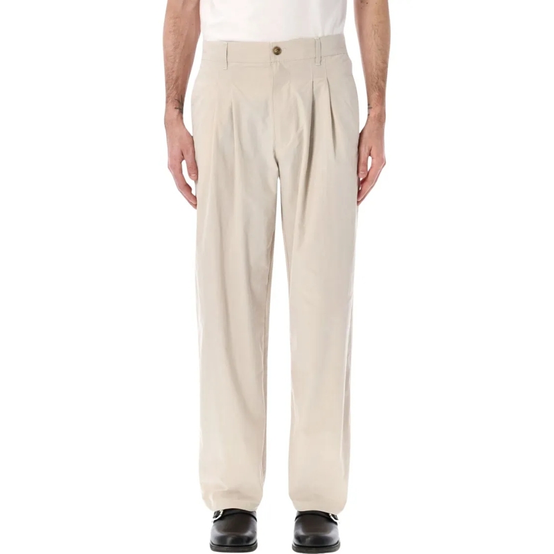 Isabel Marant Chino Marant Yostin Cotton Trousers Neutrals