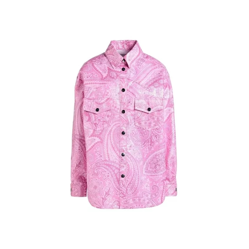 Etro  Nylon Printed Shirt Pink