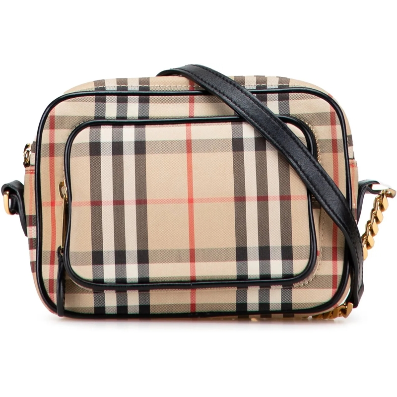Burberry Sac à bandoulière House Check Canvas Camera Bag braun