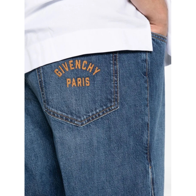 Givenchy Jeans Straight Leg Denim Jeans Green