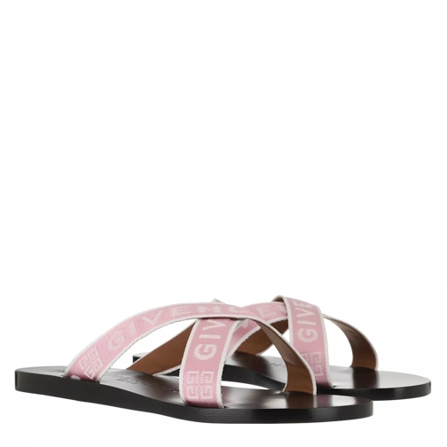 Givenchy Logo Strap Sandals Pink White Slipper
