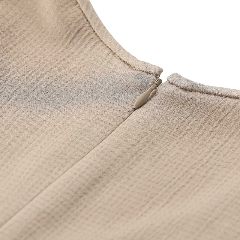 Peserico Robe longue Midikleid mit Schmuckdetails braun(Image 5)
