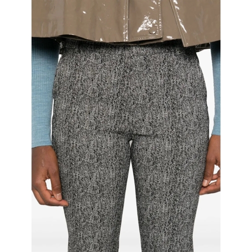Staud  Black/White Kat Herringbone Pattern Bootcut Trouse Black (Image 2)