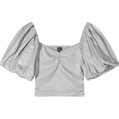 ALIX T-Shirts Alix The Label Woven Lurex Tops Zilver 2404914756 silber