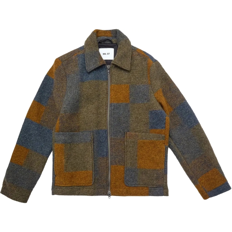 NN. 07 Daunenjacke Giacca Gael Brown Check mehrfarbig