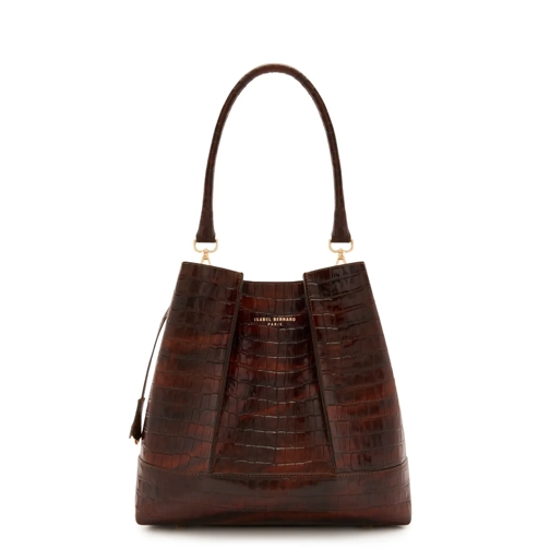 Isabel Bernard Sac à bandoulière Isabel Bernard Femme Forte Macie Croco Brown Calfs Braun