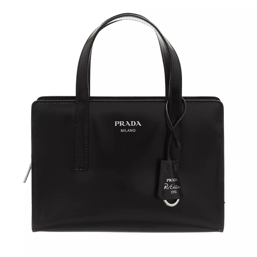 Prada Re-Edition 1995 Brushed-Leather Mini Handbag Black Tote