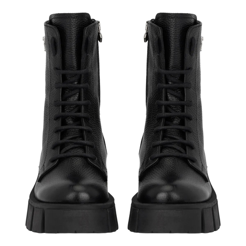Philipp Plein Schnürstiefel Stiefel Niedrig Flach Logo schwarz(Image 2)